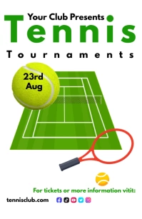 Tennis poster template Tablóide