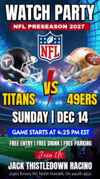 NFL Watch Party Instagram Story Template