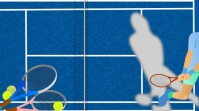 Tennis Academy ad flyer background Presentation (16:9) template