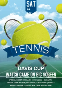 tennis championship A4 template