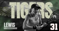 Tennis Championship Schedule Poster Facebook Shared Image template