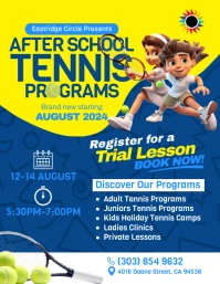 Tennis Classes Flyer ใบปลิว (US Letter) template
