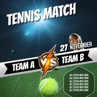 TENNIS EVENT AD VIDEO TEMPLATE Square (1:1)