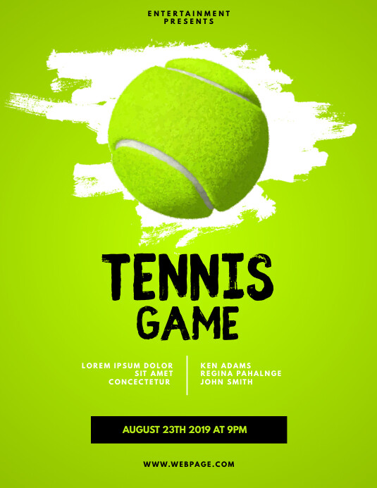 Tennis Game Flyer Template PosterMyWall