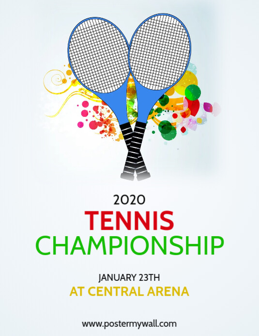 Tennis Game Flyer Template PosterMyWall