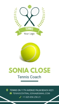 Tennis Instructor Business Card template