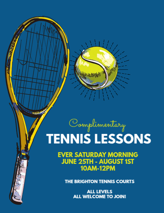 Tennis lessons Template PosterMyWall