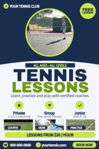 Ungu Tennis Lesson Promotion Pinterest Grafieka Template