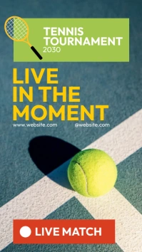 Tennis Live Match Ad Template Instagram Story