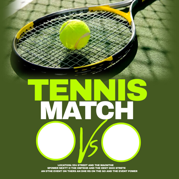 Tennis Match Template PosterMyWall