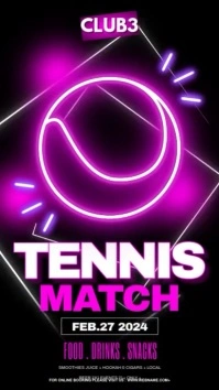Tennis Match Instagram Story template