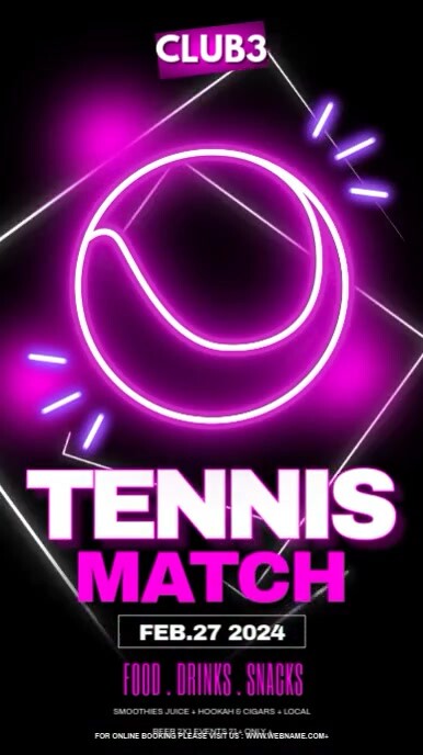 Tennis Match Template PosterMyWall