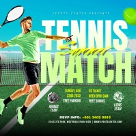 Tennis match flyer template Instagram Post