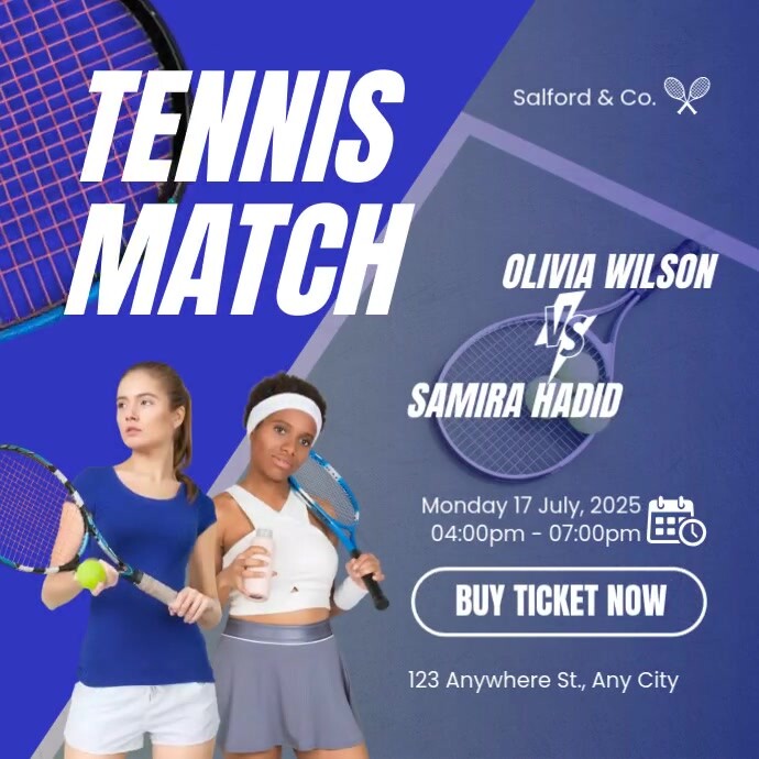tennis match tempalate Template | PosterMyWall tennis-match-tempalate-template-postermywall