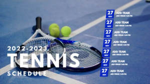 Tennis Schedule Template Digitalt display (16:9)