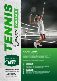 Tennis Summer Camp A2 template