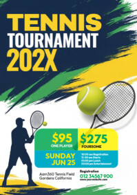 Tennis Tournament A2 template