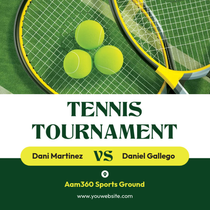 Tennis Tournament Ad Template | PosterMyWall