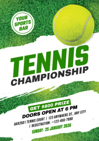 Tennis Tournament A4 template