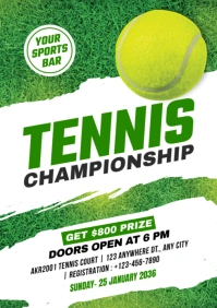 Tennis Tournament A4 template
