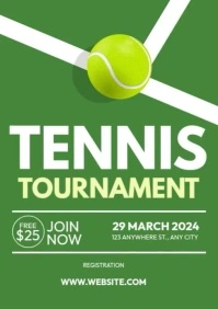 Tennis Tournament A4 template