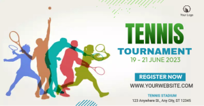Tennis Tournament Facebook Shared Image template