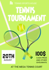 tennis tournament flyer A3 template