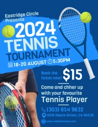 Tennis Tournament Flyer Рекламная листовка (US Letter) template