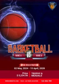 Tennis Tournament Flyer Template A3