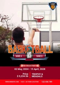 Tennis Tournament Flyer Template A6