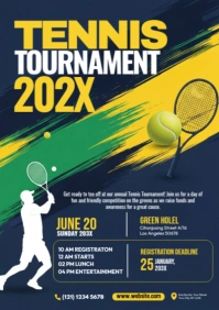 Tennis Tournament Flyer Template A2