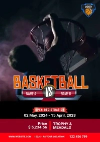 Tennis Tournament Flyer Template A5