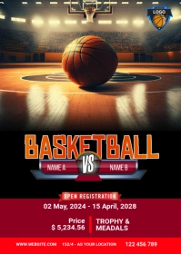 Tennis Tournament Flyer Template A6