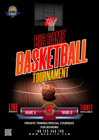 Tennis Tournament Flyer Template A6