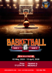 Tennis Tournament Flyer Template A5