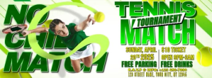 Tennis Tournament Match Facebook-coverfoto template