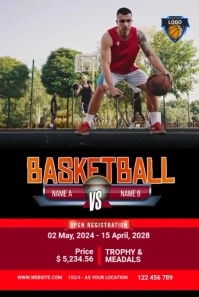 Tennis Tournament Pinterest Graphic template