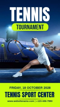 tennis tournament poster Instagram-Story template