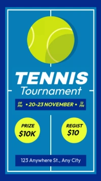 tennis tournament template Instagram Story