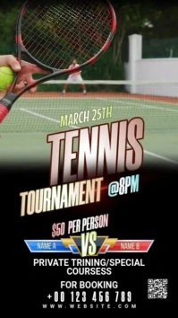 Tennis Tournament Template História do Instagram
