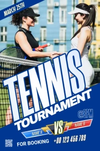 Tennis Tournament Template Banner 4' × 6'