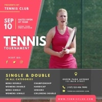 Tennis Tournament Video Ad Isikwele (1:1) template