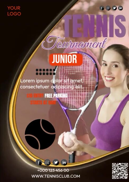 Tennis Tournament Video Ads Template | PosterMyWall