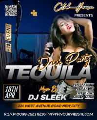 Tequila Drink Party Instagram Portrait Video template