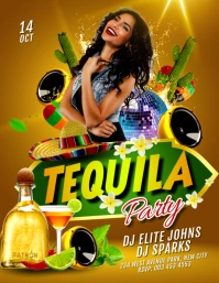 Tequila Party flyer template ใบปลิว (US Letter)
