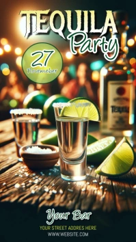 tequila party posters Historia de Instagram template