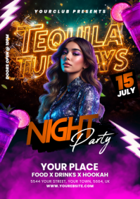 tequila tuesday party flyer A5 template