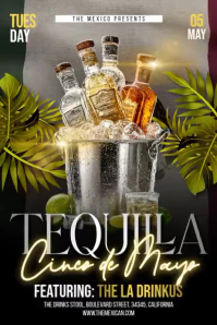 Tequilla Cinco de Mayo Poster template