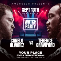 Terence Crawford vs Canelo Alvarez Flyer Publicación de Instagram template