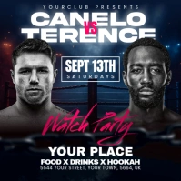 Terence Crawford vs Canelo Alvarez Flyer Message Instagram template
